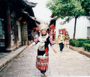 [110] Shih-Ming wearing traditional Minority costume. Lijian, Yunnan Province 2002. 